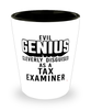 Funny Tax Examiner Shot Glass Evil Genius Cleverly Disguised As A Tax Examiner