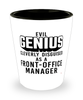 Funny Front-Office Manager Shot Glass Evil Genius Cleverly Disguised As A Front-Office Manager