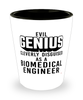 Funny Biomedical Engineer Shot Glass Evil Genius Cleverly Disguised As A Biomedical Engineer