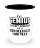 Funny Biomolecular Engineer Shot Glass Evil Genius Cleverly Disguised As A Biomolecular Engineer