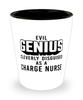 Funny Charge Nurse Shot Glass Evil Genius Cleverly Disguised As A Charge Nurse