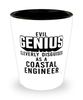 Funny Coastal Engineer Shot Glass Evil Genius Cleverly Disguised As A Coastal Engineer