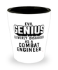 Funny Combat Engineer Shot Glass Evil Genius Cleverly Disguised As A Combat Engineer
