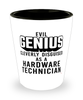 Funny Hardware Technician Shot Glass Evil Genius Cleverly Disguised As A Hardware Technician