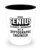 Funny Cryptographic Engineer Shot Glass Evil Genius Cleverly Disguised As A Cryptographic Engineer