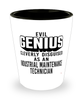 Funny Industrial Maintenance Technician Shot Glass Evil Genius Cleverly Disguised As An Industrial Maintenance Technician