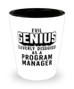 Funny Program Manager Shot Glass Evil Genius Cleverly Disguised As A Program Manager