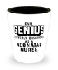 Funny Neonatal Nurse Shot Glass Evil Genius Cleverly Disguised As A Neonatal Nurse