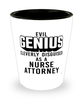 Funny Nurse Attorney Shot Glass Evil Genius Cleverly Disguised As A Nurse Attorney