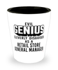 Funny Retail Store General Manager Shot Glass Evil Genius Cleverly Disguised As A Retail Store General Manager