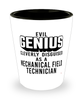 Funny Mechanical Field Technician Shot Glass Evil Genius Cleverly Disguised As A Mechanical Field Technician