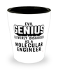 Funny Molecular Engineer Shot Glass Evil Genius Cleverly Disguised As A Molecular Engineer