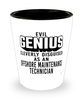 Funny Offshore Maintenance Technician Shot Glass Evil Genius Cleverly Disguised As An Offshore Maintenance Technician