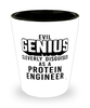 Funny Protein Engineer Shot Glass Evil Genius Cleverly Disguised As A Protein Engineer