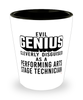 Funny Performing Arts Stage Technician Shot Glass Evil Genius Cleverly Disguised As A Performing Arts Stage Technician