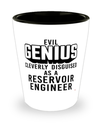 Funny Reservoir Engineer Shot Glass Evil Genius Cleverly Disguised As A Reservoir Engineer