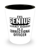 Funny Correctional Officer Shot Glass Evil Genius Cleverly Disguised As A Correctional Officer
