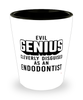 Funny Endodontist Shot Glass Evil Genius Cleverly Disguised As An Endodontist