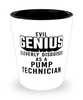 Funny Pump Technician Shot Glass Evil Genius Cleverly Disguised As A Pump Technician