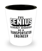 Funny Transportation Engineer Shot Glass Evil Genius Cleverly Disguised As A Transportation Engineer