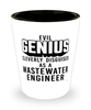 Funny Wastewater Engineer Shot Glass Evil Genius Cleverly Disguised As A Wastewater Engineer