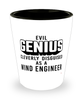 Funny Wind Engineer Shot Glass Evil Genius Cleverly Disguised As A Wind Engineer