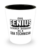 Funny SCBA Technician Shot Glass Evil Genius Cleverly Disguised As A SCBA Technician