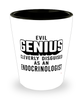 Funny Endocrinologist Shot Glass Evil Genius Cleverly Disguised As An Endocrinologist