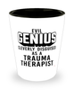 Funny Trauma Therapist Shot Glass Evil Genius Cleverly Disguised As A Trauma Therapist