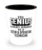 Funny System Operations Technician Shot Glass Evil Genius Cleverly Disguised As A System and Operations Technician