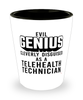 Funny Telehealth Technician Shot Glass Evil Genius Cleverly Disguised As A Telehealth Technician