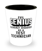 Funny Test Technician Shot Glass Evil Genius Cleverly Disguised As A Test Technician