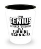 Funny Turbine Technician Shot Glass Evil Genius Cleverly Disguised As A Turbine Technician