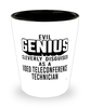 Funny Video Teleconference Technician Shot Glass Evil Genius Cleverly Disguised As A Video Teleconference Technician