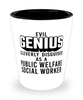 Funny Public Welfare Social Worker Shot Glass Evil Genius Cleverly Disguised As A Public Welfare Social Worker