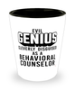 Funny Behavioral Counselor Shot Glass Evil Genius Cleverly Disguised As A Behavioral Counselor