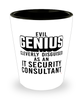 Funny IT Security Consultant Shot Glass Evil Genius Cleverly Disguised As An IT Security Consultant