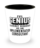 Funny Implementation Consultant Shot Glass Evil Genius Cleverly Disguised As An Implementation Consultant