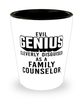 Funny Family Counselor Shot Glass Evil Genius Cleverly Disguised As A Family Counselor