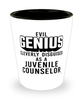 Funny Juvenile Counselor Shot Glass Evil Genius Cleverly Disguised As A Juvenile Counselor