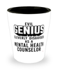 Funny Mental Health Counselor Shot Glass Evil Genius Cleverly Disguised As A Mental Health Counselor