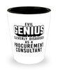 Funny Procurement Consultant Shot Glass Evil Genius Cleverly Disguised As A Procurement Consultant