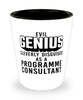 Funny Programme Consultant Shot Glass Evil Genius Cleverly Disguised As A Programme Consultant