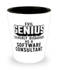 Funny Software Consultant Shot Glass Evil Genius Cleverly Disguised As A Software Consultant