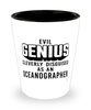 Funny Oceanographer Shot Glass Evil Genius Cleverly Disguised As An Oceanographer