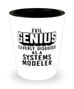 Funny Systems Modeler Shot Glass Evil Genius Cleverly Disguised As A Systems Modeler