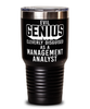 Funny Management Analyst Tumbler Evil Genius Cleverly Disguised As A Management Analyst 30oz Stainless Steel Black