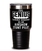 Funny Airshow Stunt Pilot Tumbler Evil Genius Cleverly Disguised As An Airshow Stunt Pilot 30oz Stainless Steel Black