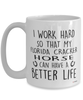 Funny Florida Cracker Horse Mug I Work Hard So That My Florida Cracker Can Have A Better Life Coffee Cup 15oz White