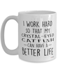 Funny Crystal-Eyed CatFish Mug I Work Hard So That My Crystal-Eyed Catfish Can Have A Better Life Coffee Cup 15oz White